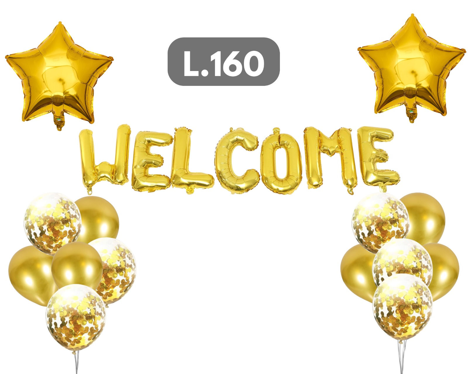 Set de globos de Bienvenida (Welcome)