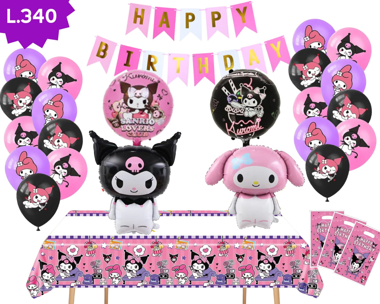 Set de globos de Kuromi