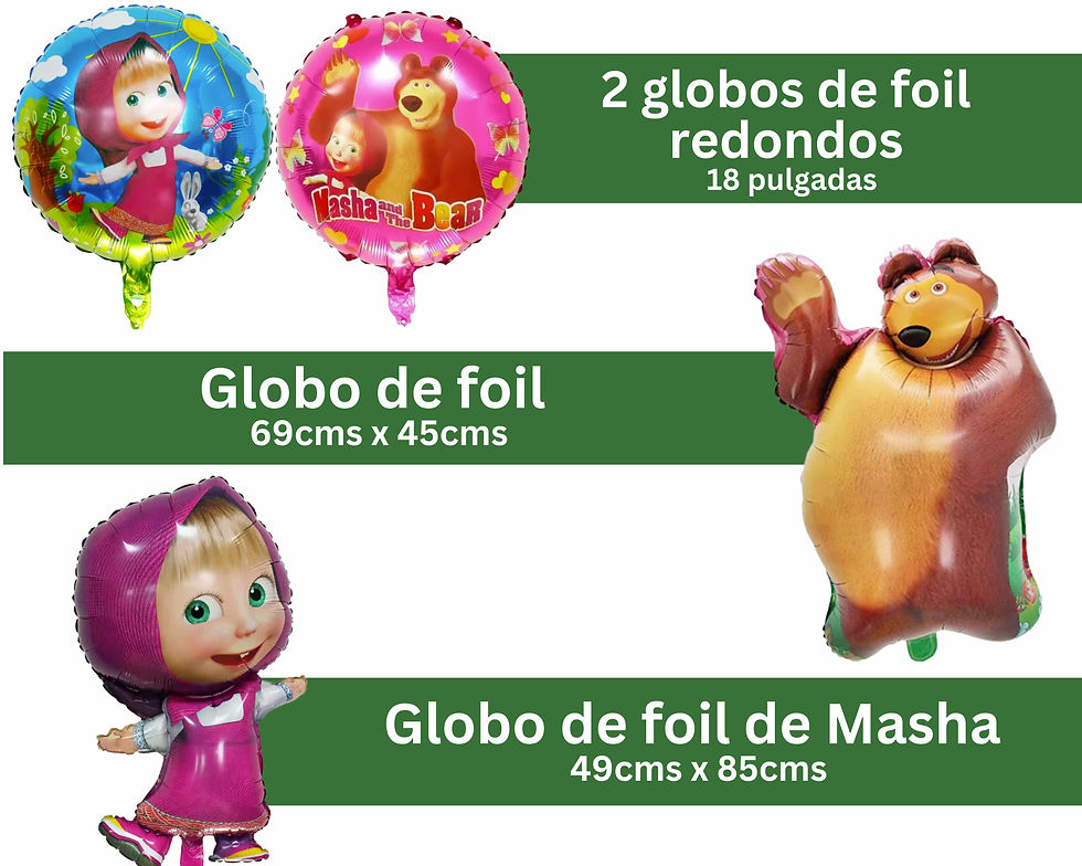 Miniatura: Set de globos de Masha y el oso