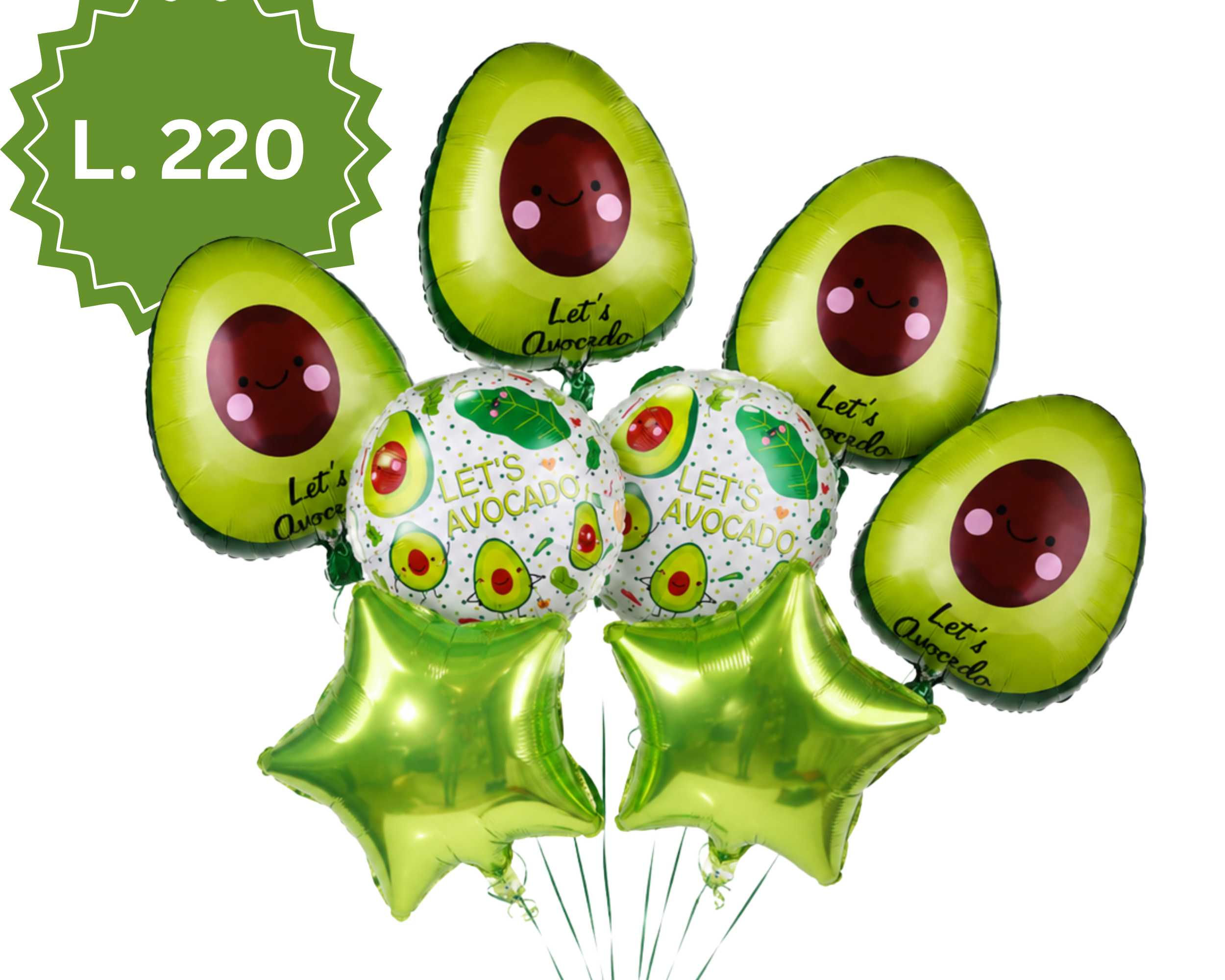 Set de globos temática de aguacate