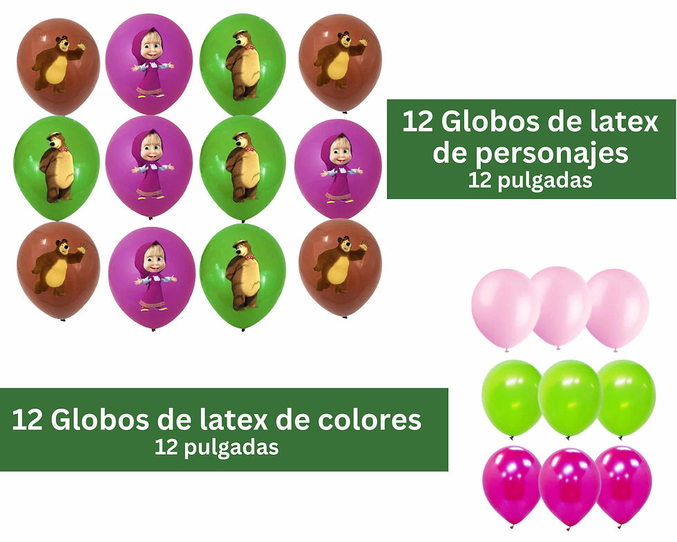 Miniatura: Set de globos de Masha y el oso