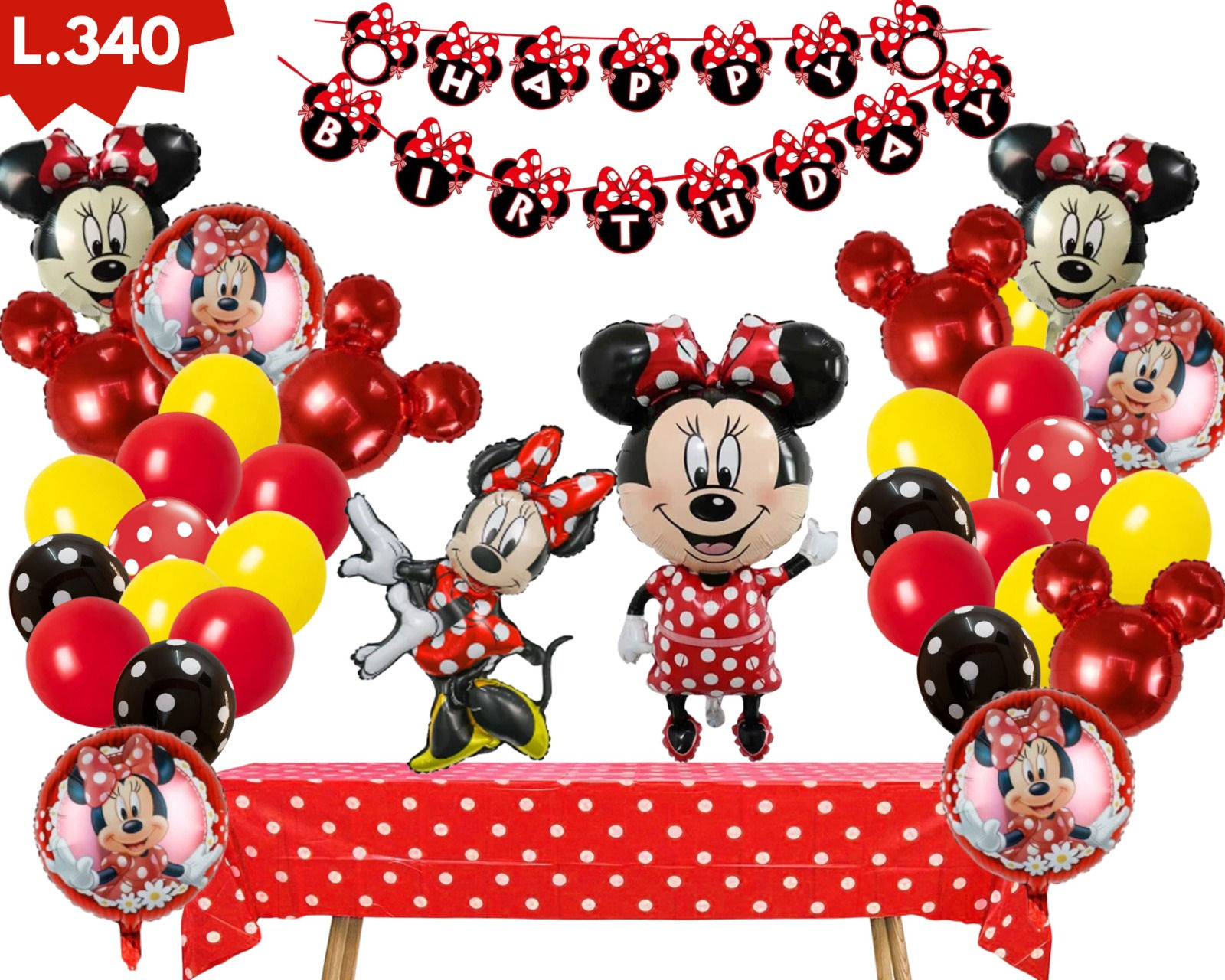 Set de globos de Minnie