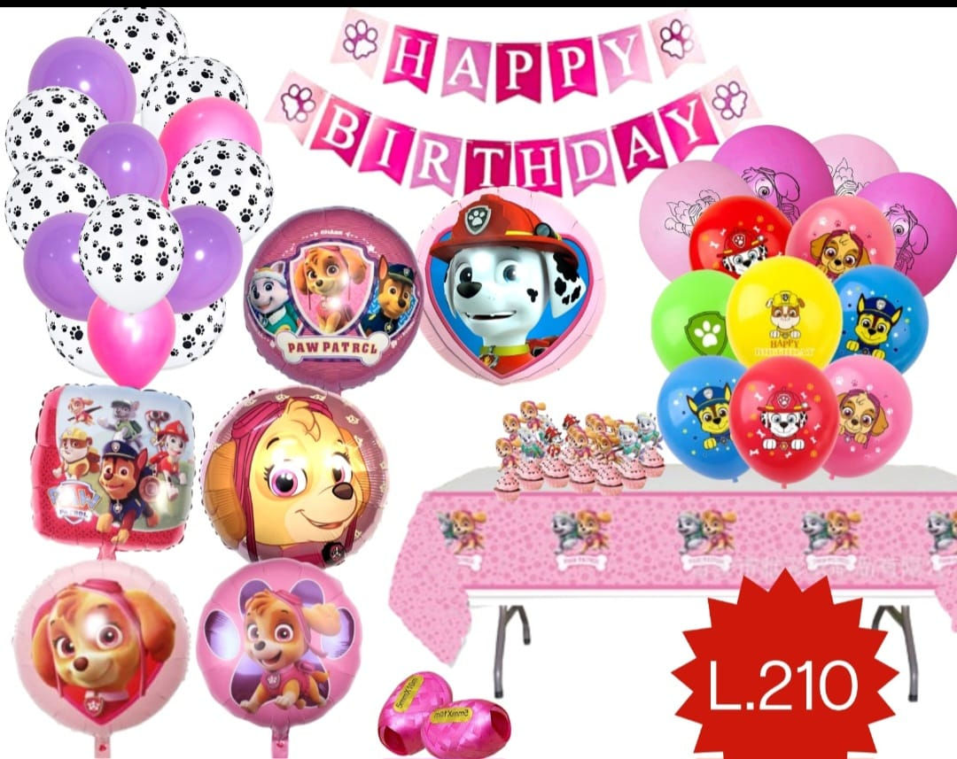 Set de globos de Skye (Paw Patrol)