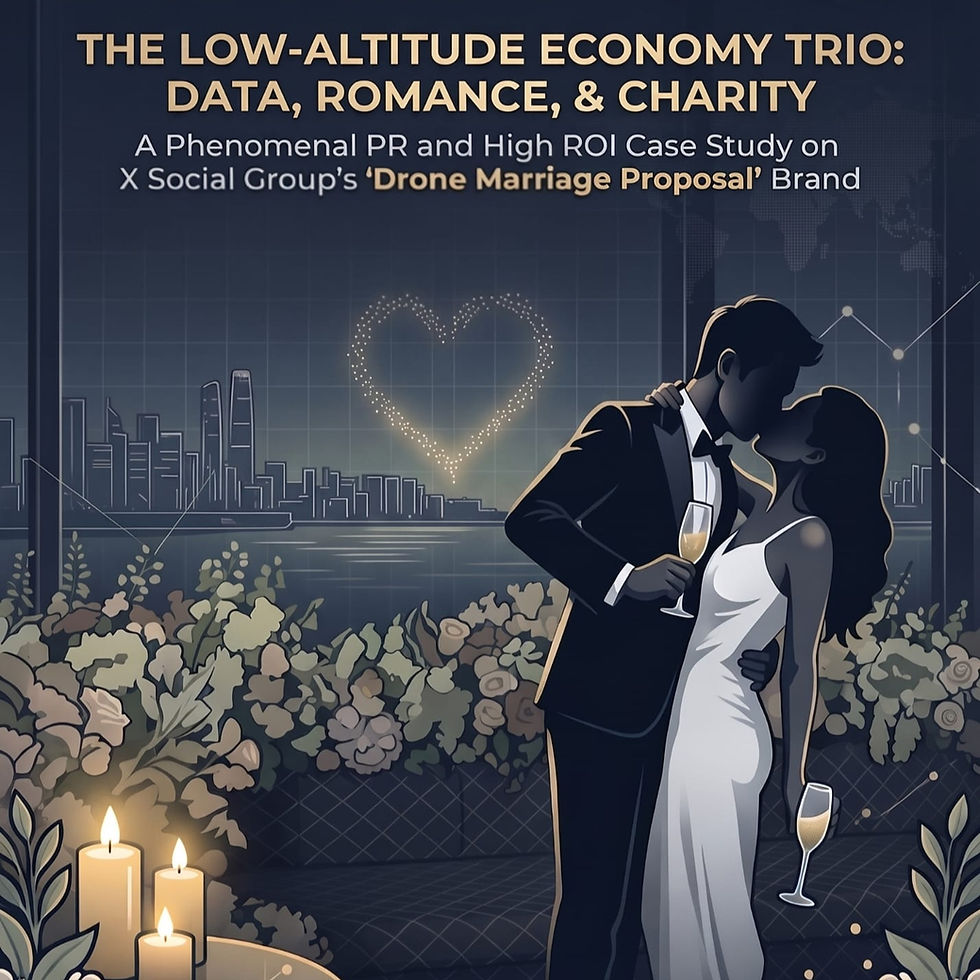 The Low-Altitude Economy Trio of Data, Romance, and Charity: A Business Analysis Report on X Social Group's "ARTopia" Phenomenal PR and High ROI of the 'Drone Marriage Proposal' Brand