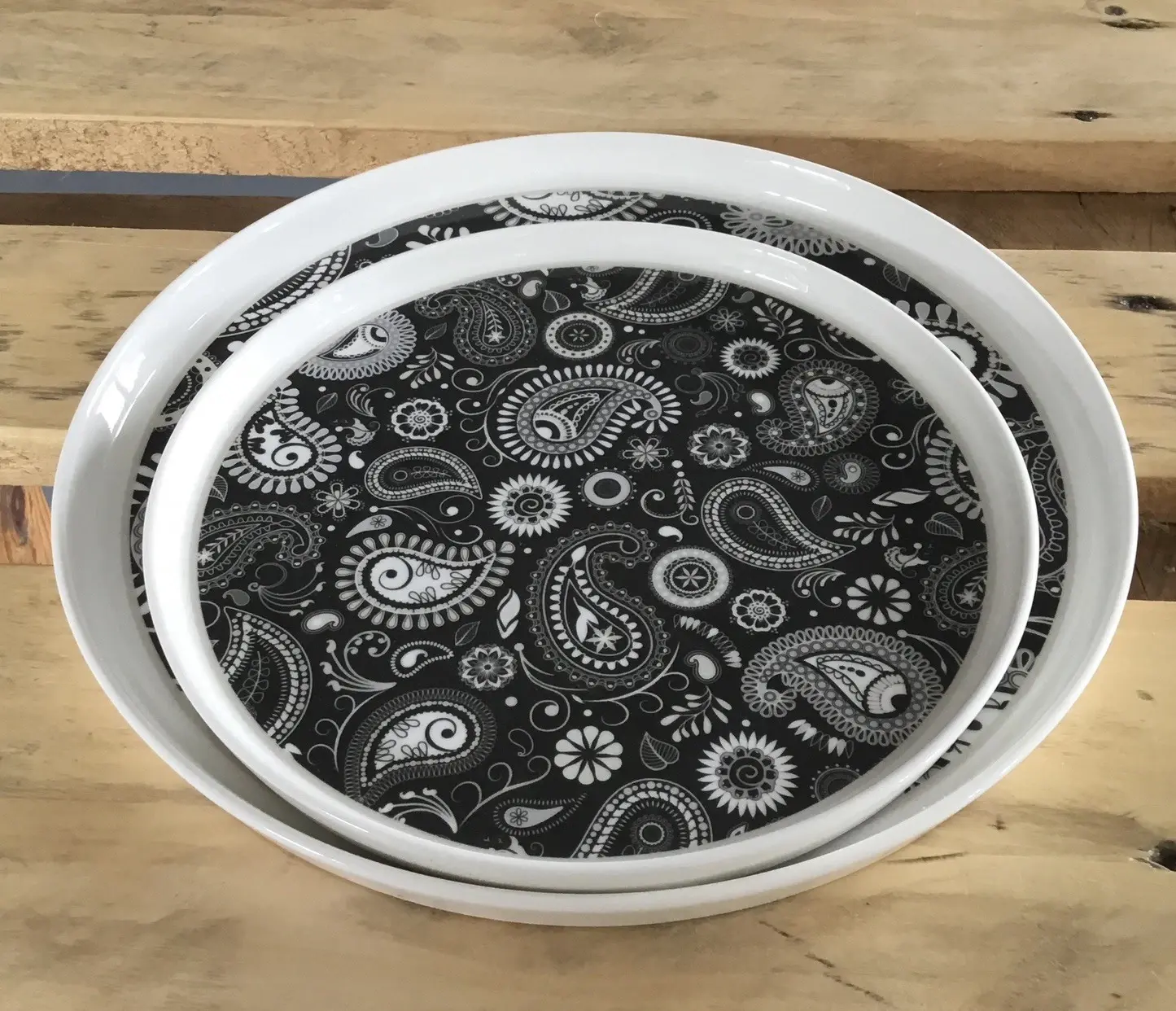 Brandani Servizio 12 Piatti Gourmet Shanti 6 + 6 Nero Sconto 50%