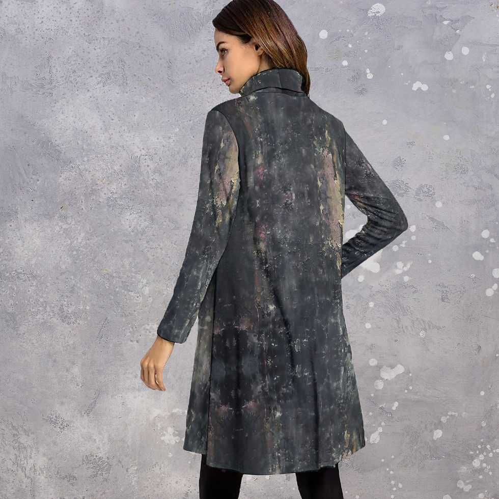 Thumbnail: Midnight Grunge Women's Turtleneck Dress