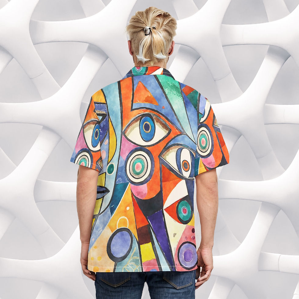 Thumbnail: Abstract Eyes Men's Hawaiian Shirt