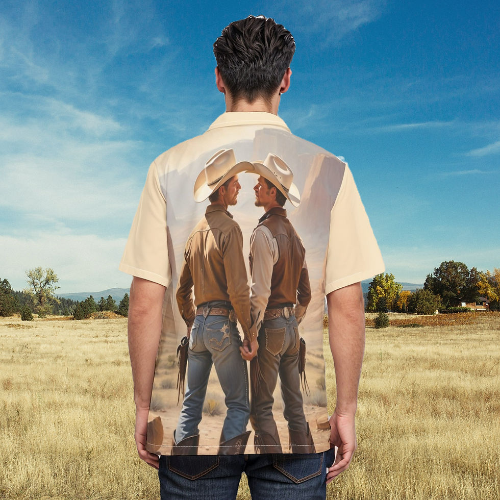 Thumbnail: Cowboy Love Hawaiian Button Closure Shirt