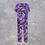 Thumbnail: Purple Ornate Women's Wing Sleeve Trousers Set