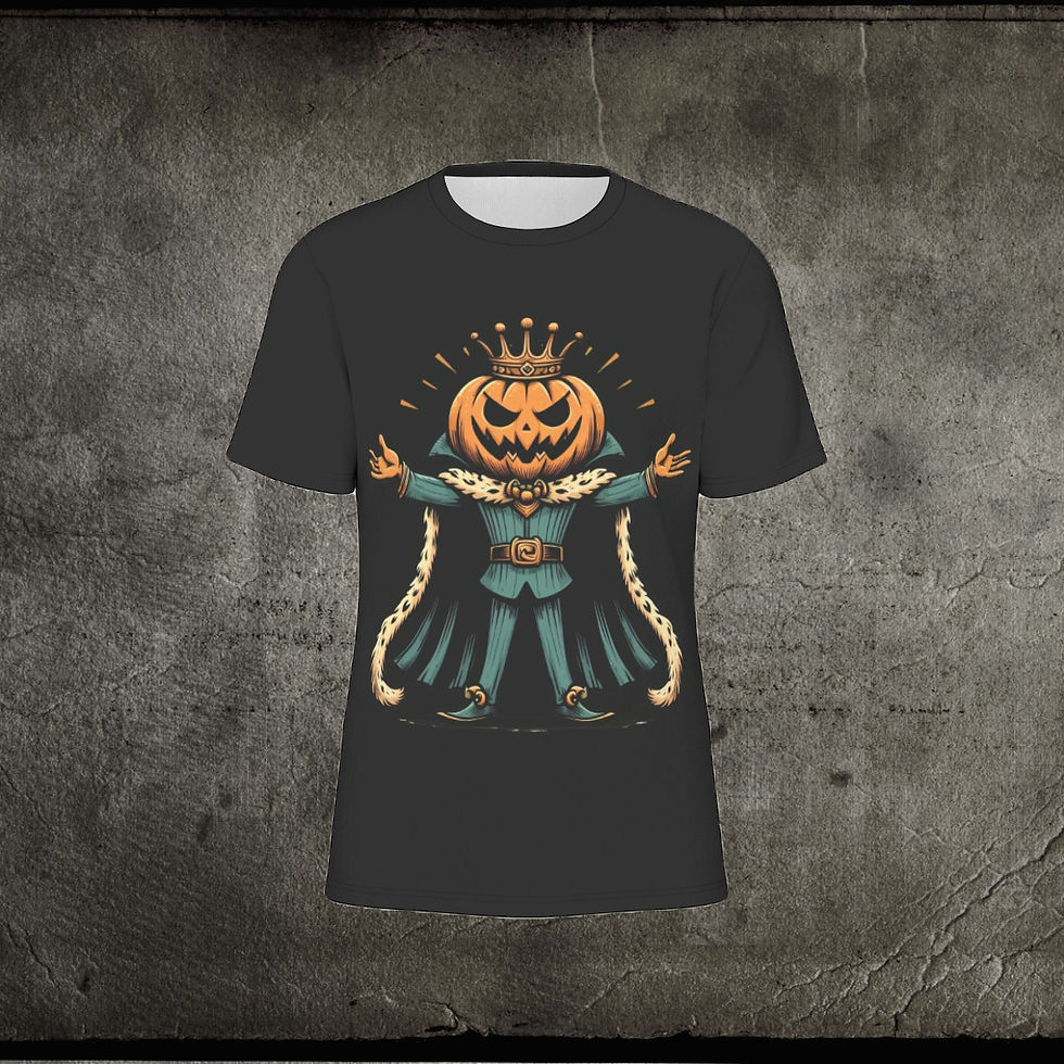 Retro Pumpkin King Men's Cotton T-Shirt