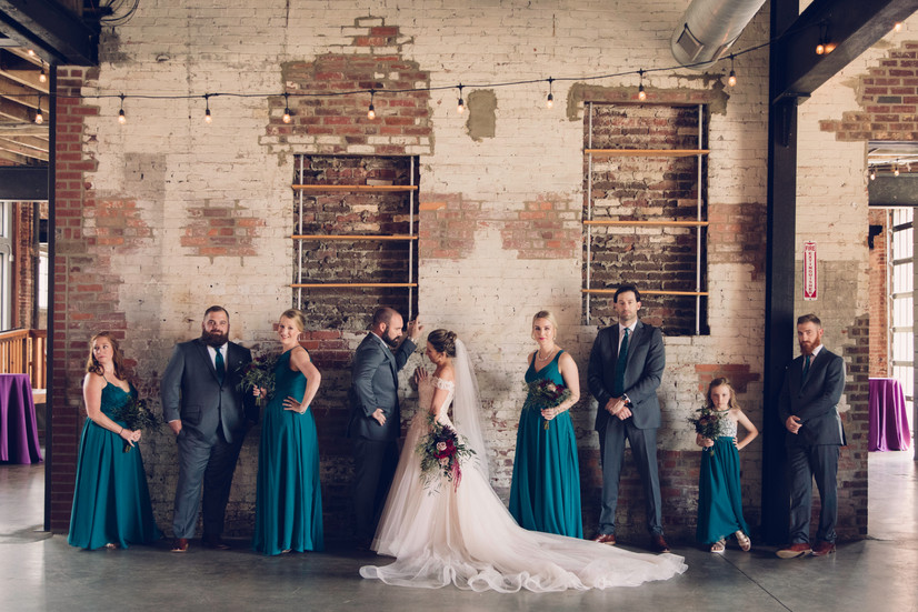 wedding party vogue posing