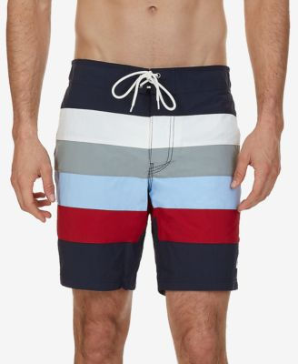 Nautica Mens Quick-Dry Striped Swim T Marshmallow S