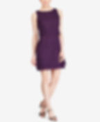 American Living Mesh Popover Dress Eggplant 4