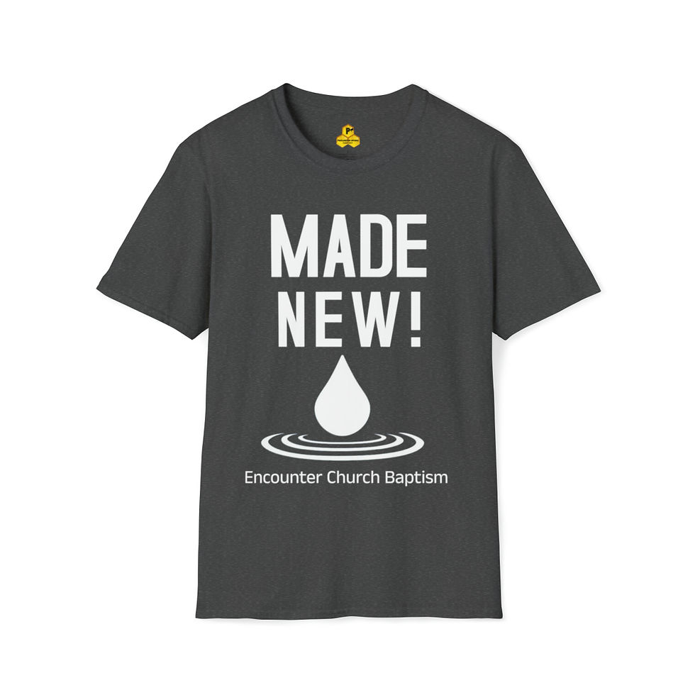 Made New Encounter Baptism Unisex Softstyle T-Shirt