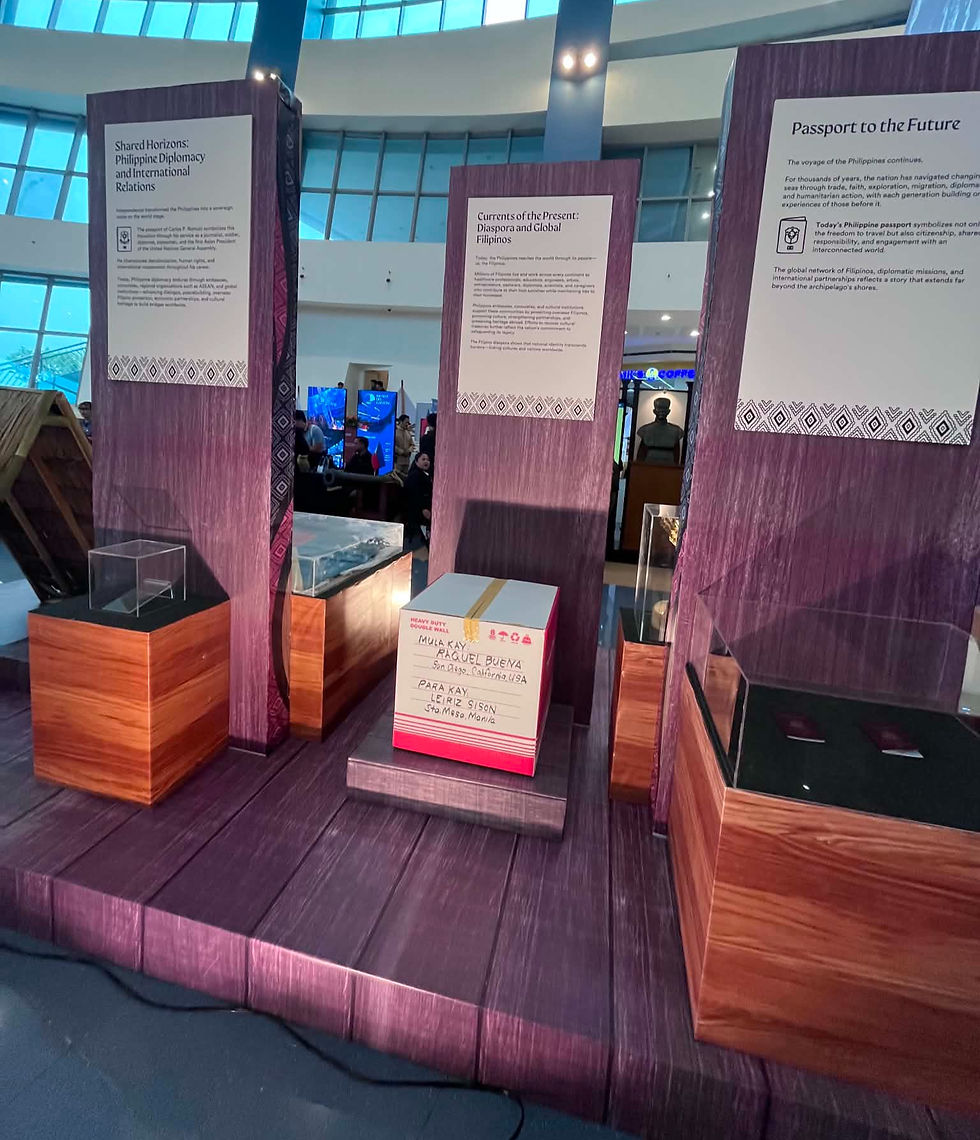 Balikbayan Box Exhibit. Photo by AIMS Museo Maritimo.