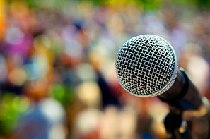 Microphone and audience