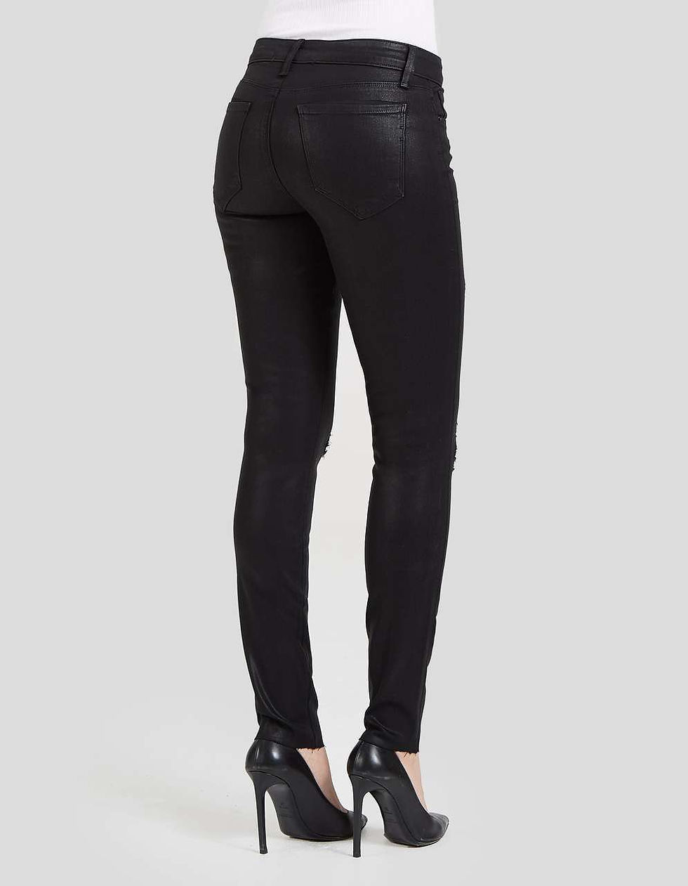 Thumbnail: BLACK COATED JEANS FOR WOMEN
