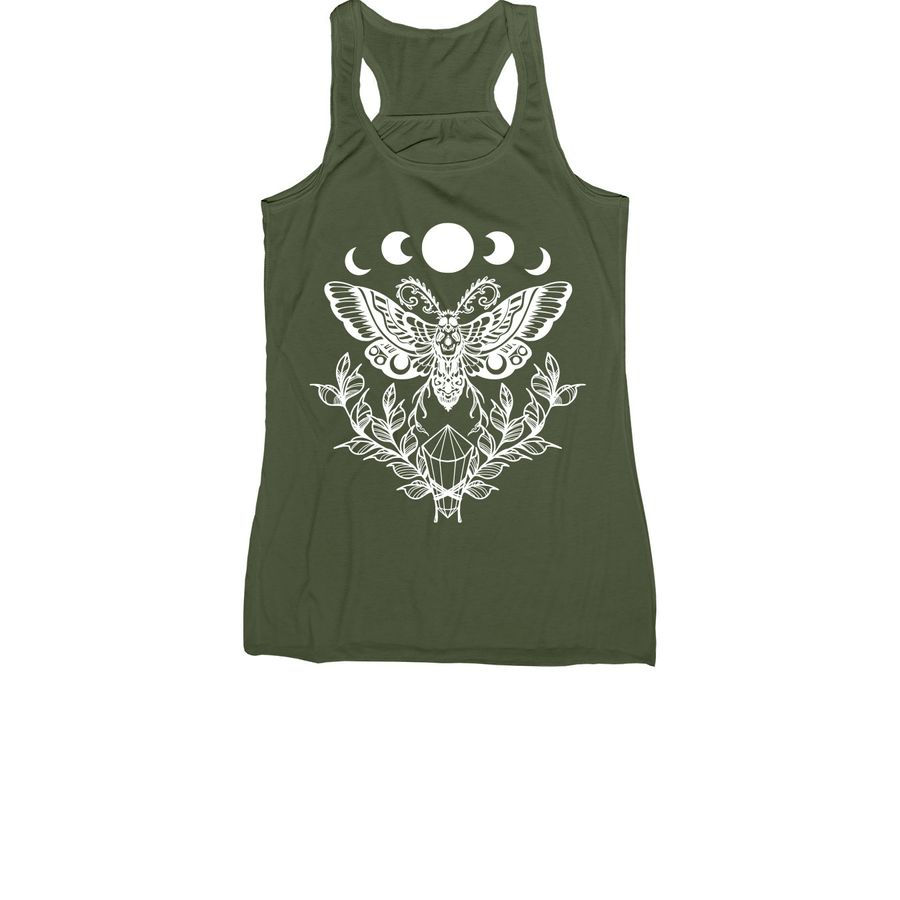 womens racerback tank army green