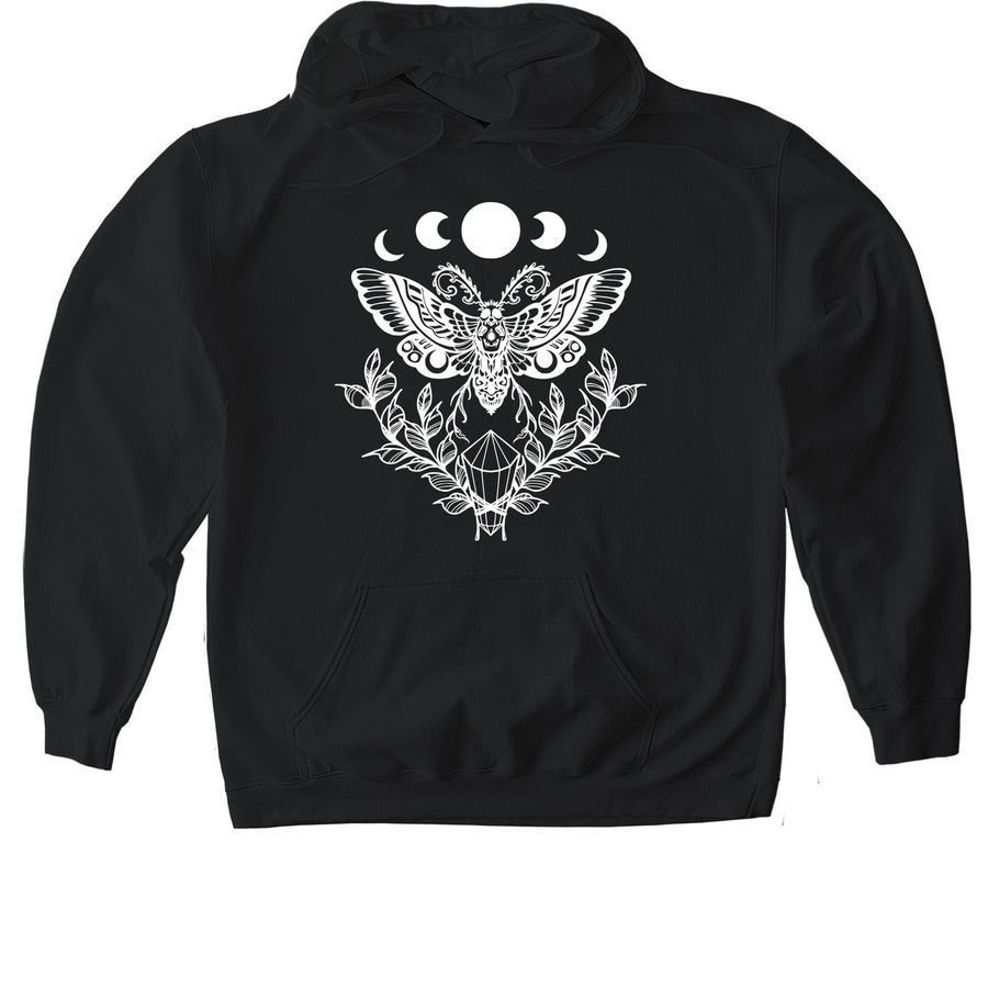 hoodie moon moth black