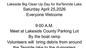 Tenmile Lake Clean-up Scheduled for Saturday April 25.
