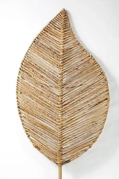 Flores Deko Palmblatt in braunem Jute