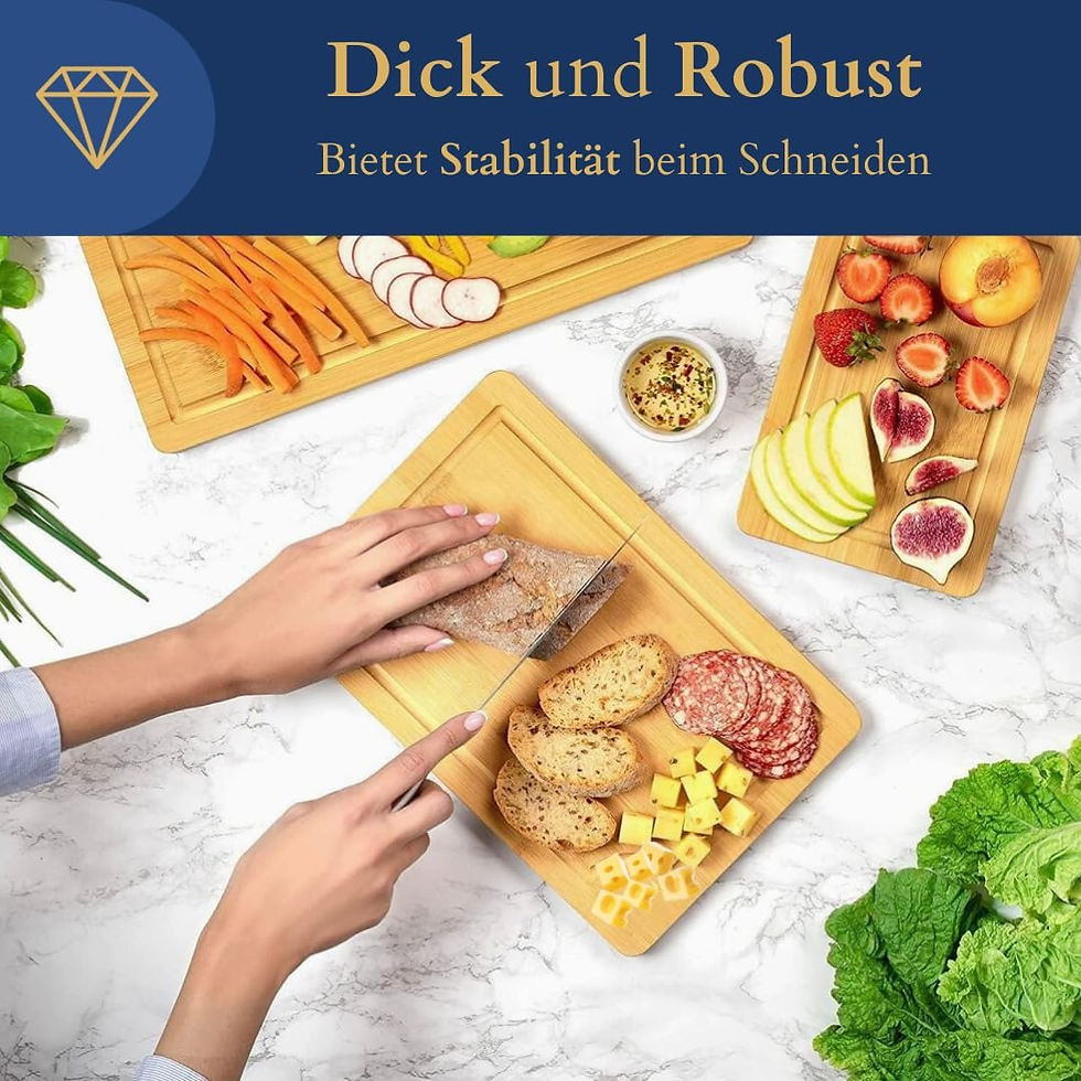 Miniaturbild: HGH® Schneidebretter aus Bambus mit Saftrille