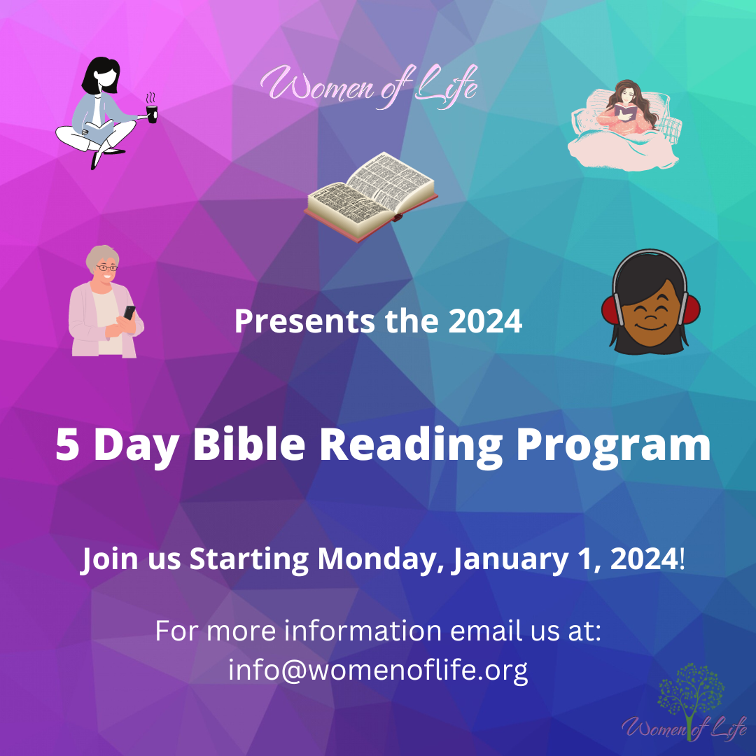 2024 Five Day Bible Reading Program Women Of Life Inc 2024-five-day-bible-reading-program-women-of-life-inc