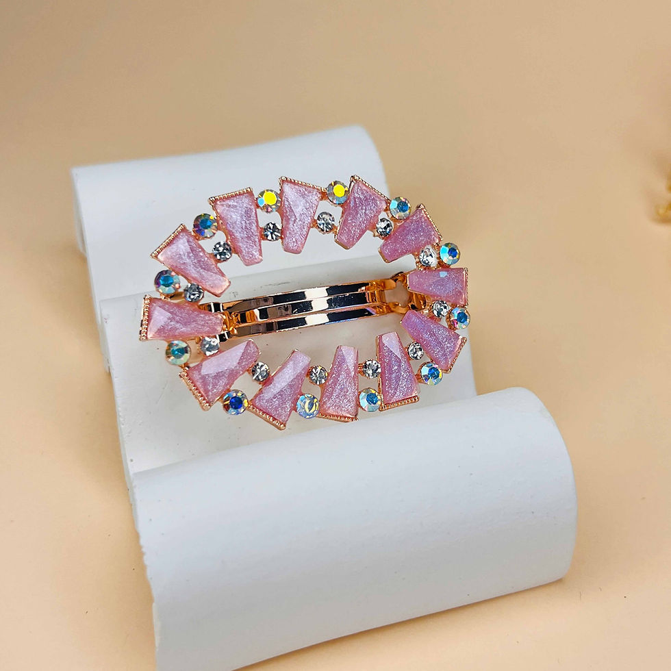 Küçük resim: Lila Taşlı Klipsli Toka