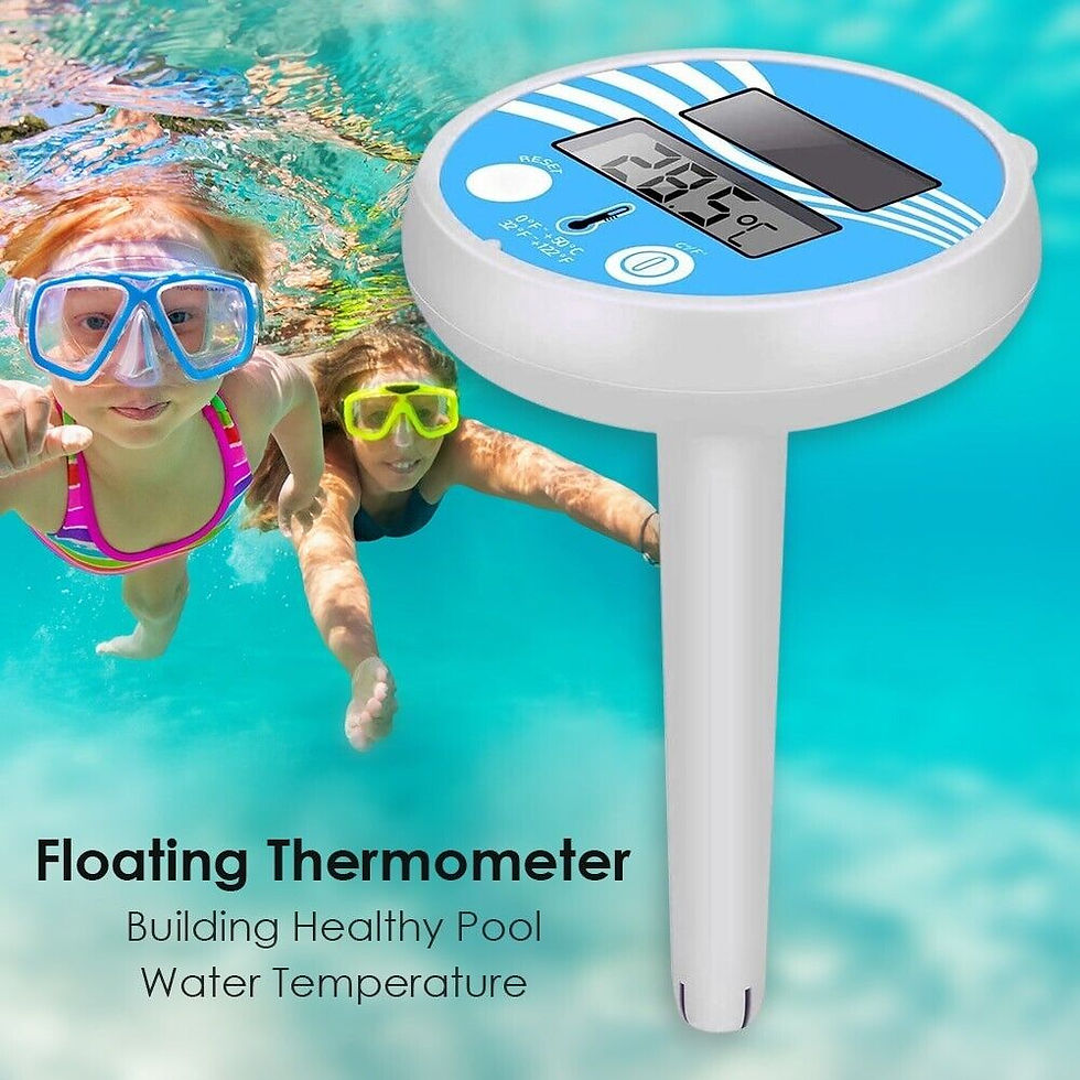 Thumbnail: Digital Solar Powered Outdoor Floating Waterproof Rainproof Pool SPA Thermometer