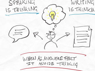 Writing is thinking. Speaking is thinking.