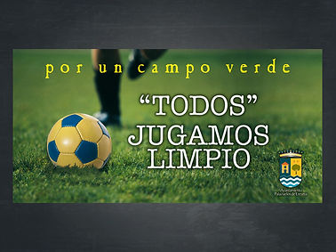 Cartel para el campo de fútbol de Palazuelos de Eresma