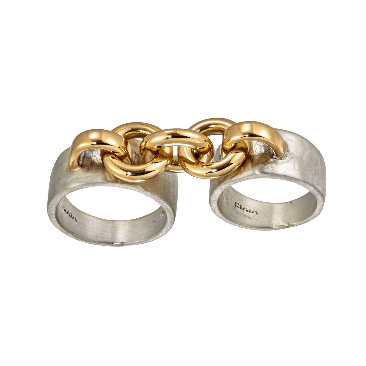 UNITY rings - brushed silver and gold