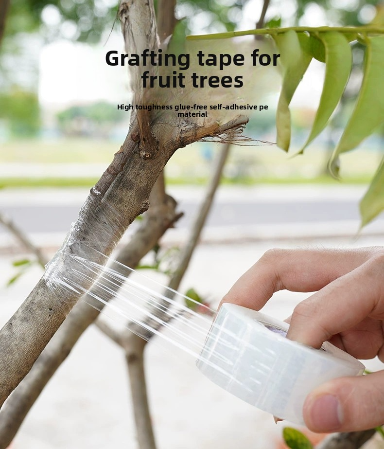 200M PE Grafting Tape Film Self-adhesive for Fruit Tree Nursery Plants Seedlings
