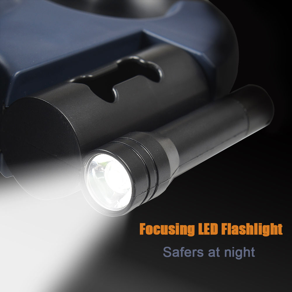 Dual Dog Lead — Retractable Double Lead with LED Light & Reflective Strip