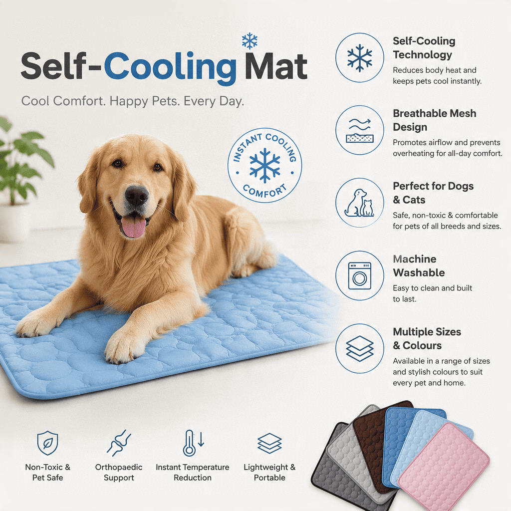 Self-Cooling Dog & Cat Mat — Lightweight Cooling Pad