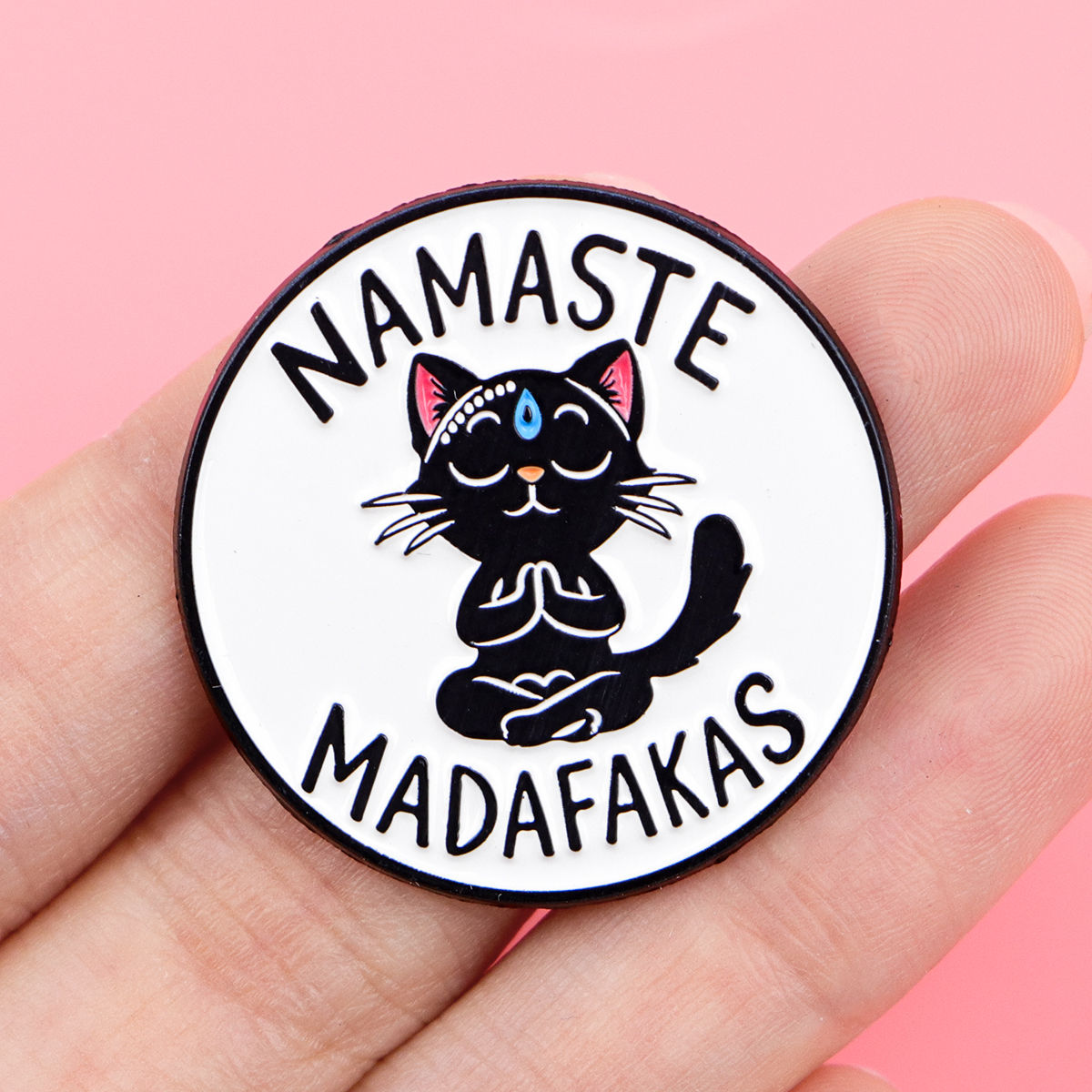 Yoga Cat Enamel Pin