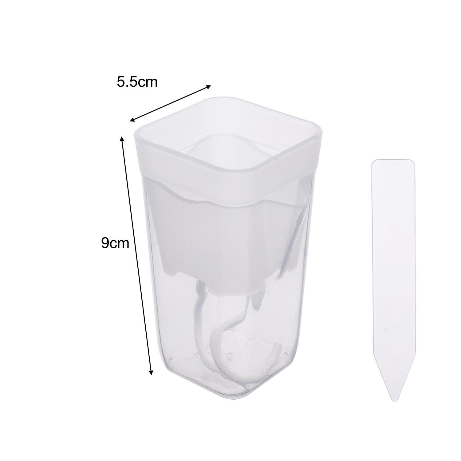 Transparent Self-Watering Plant Pot with Drainage