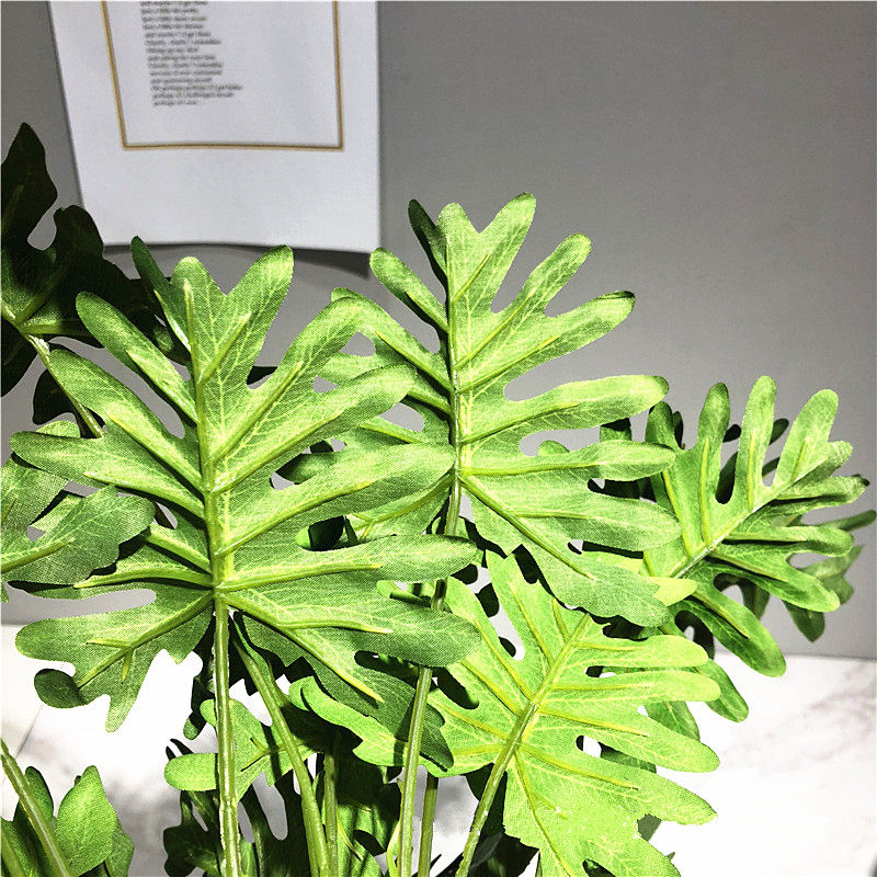 40cm Artificial Palm Tree — 23 Head Tropical Monstera Silk Plant for Indoor & Ou