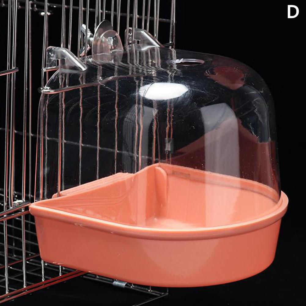 Clear Hanging Bird Bath for Cage Parakeet Bird Cage Accessories Parrots Bathtub