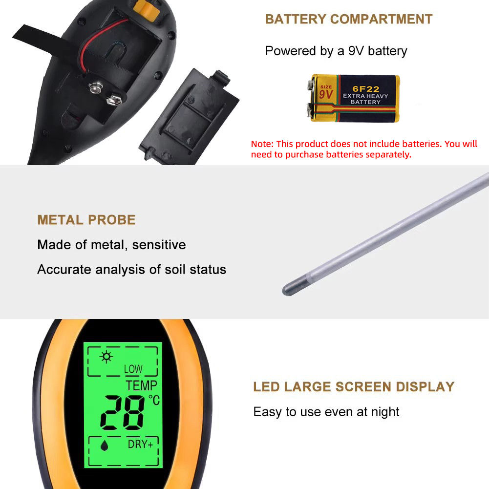 3/4 in 1 soil instrument illumination tester acid alkalinity meter PH moisture h