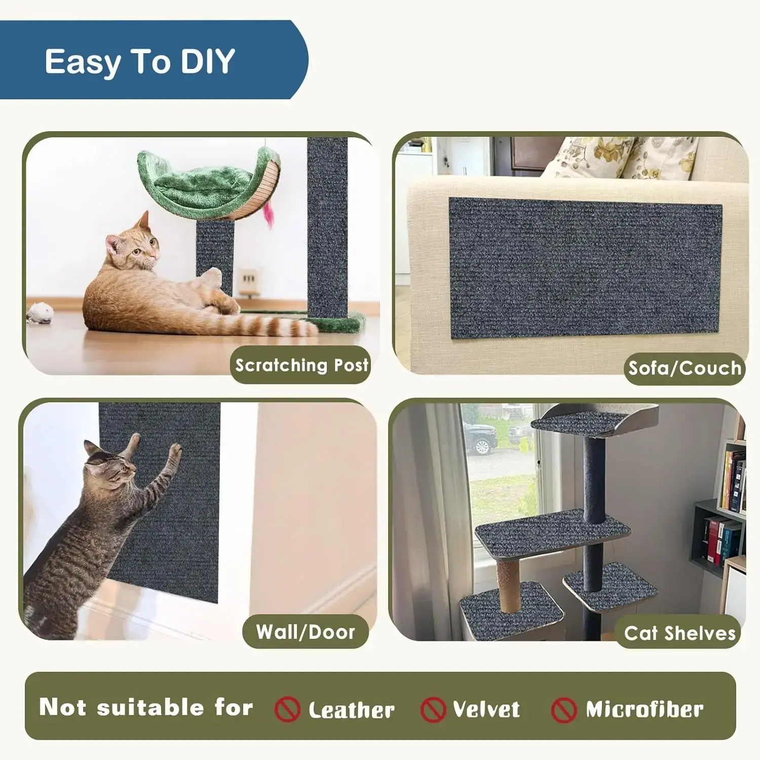 Furniture Protector -Self-Adhesive Cat Scratch Mat
