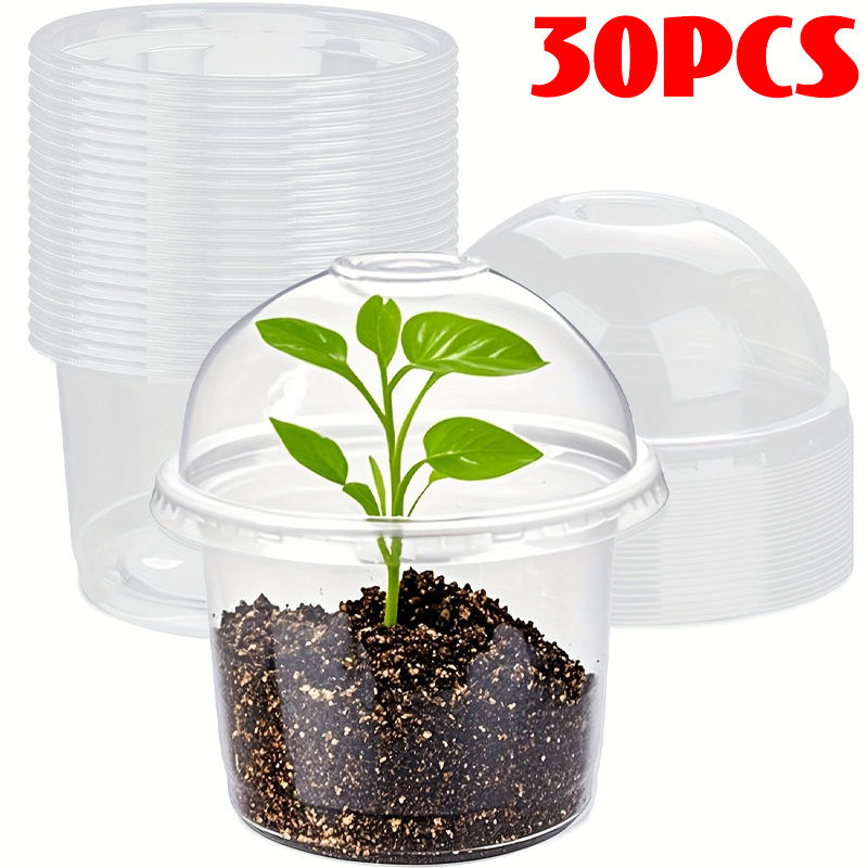 Clear Nursery Seedling Cups with Lids