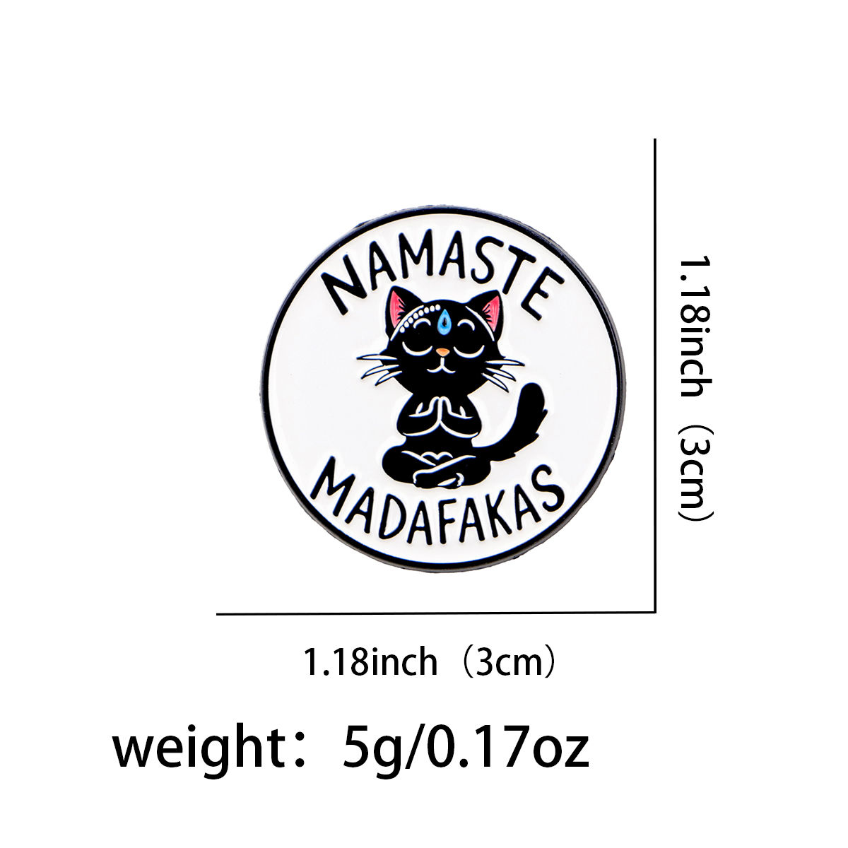 Yoga Cat Enamel Pin
