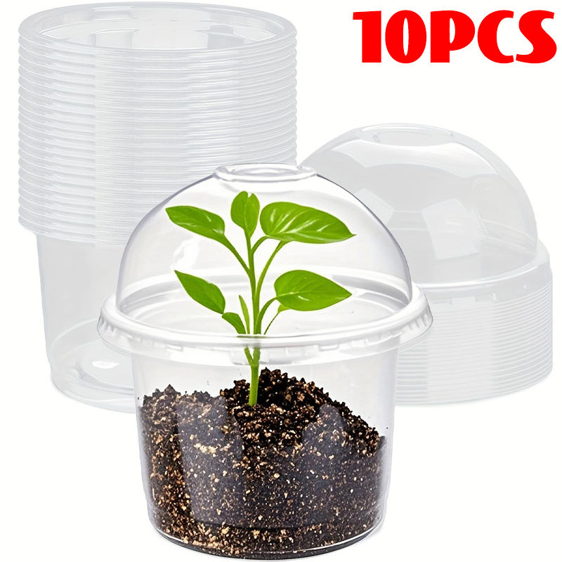 Clear Nursery Seedling Cups with Lids