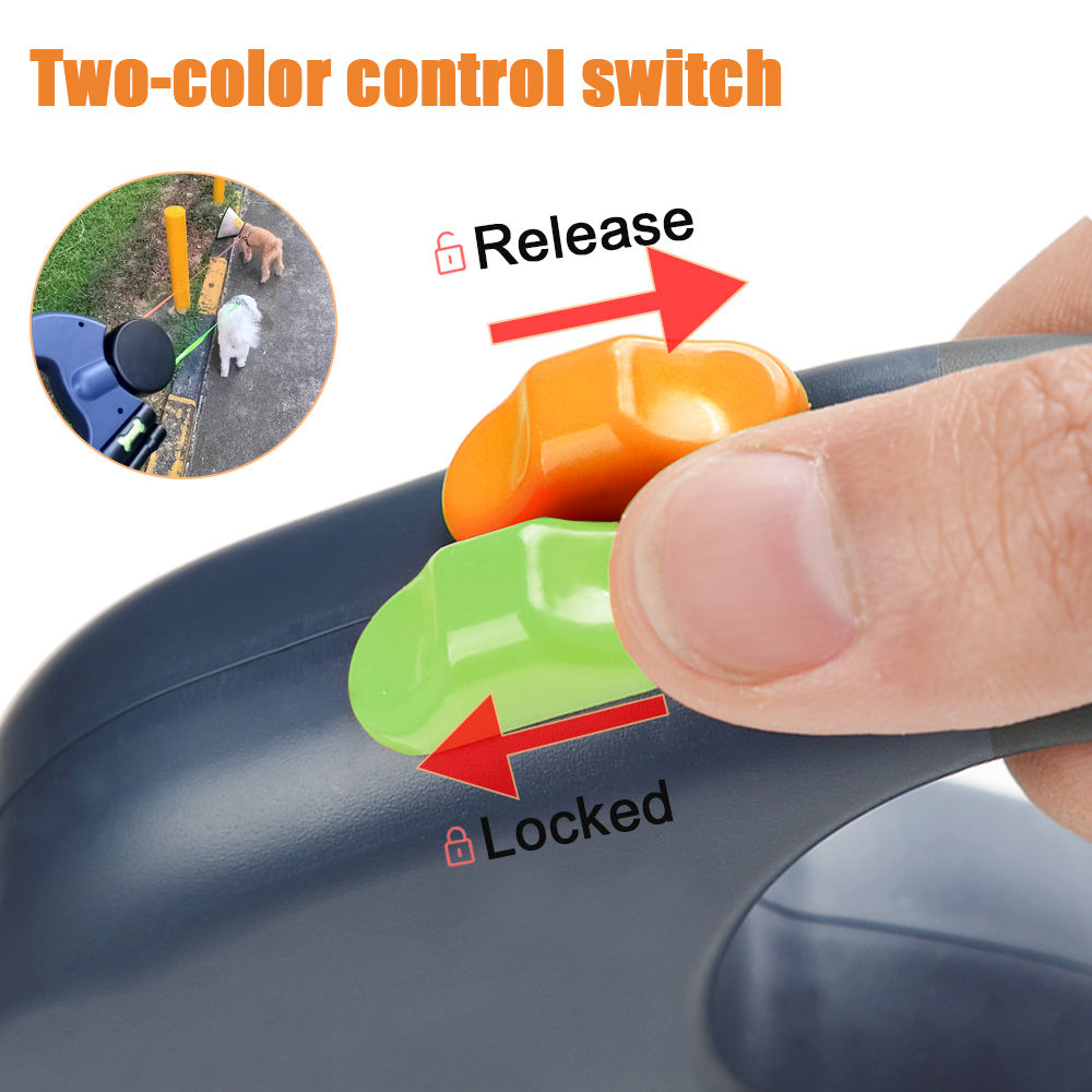 Dual Dog Lead — Retractable Double Lead with LED Light & Reflective Strip