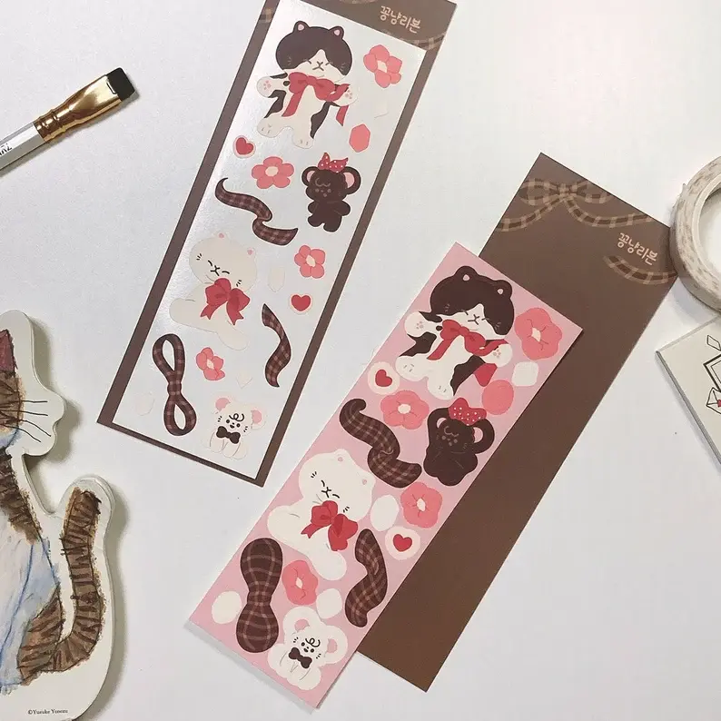 Ribbon Cat Sticker