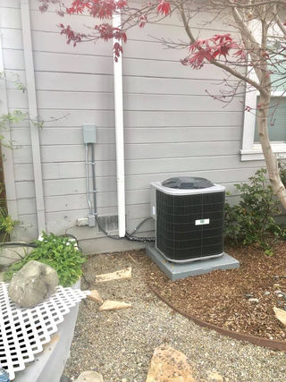 Air Conditioner installed in a home by Essentra Heating & Air, Inc. in Manteca