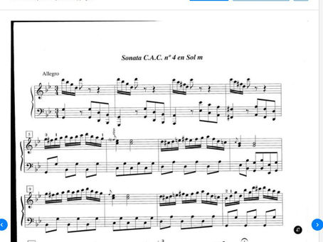 Partitura de la Sonata C.A.C. n. 4 de Félix Máximo López