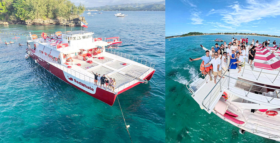 Red Whale Boracay gives you the ultimate island playday with snorkeling, sliding, and dancing all day long.