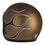 Miniatura: 13 1/2 SKULL BUCKET HELMET FLAMES MATT GOLD